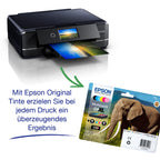 Epson Expression Photo XP-970 3-in-1 Tintenstrahl-Multifunktionsgerät Drucker (Scanner, Kopierer, WiFi, Ethernet, Duplex, 10,9 cm Touchscreen, Einzelpatronen, 6 Farben, DIN A3) schwarz, 10 x 15 cm