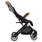MOMI ESTELLE Kinderwagen für Kinder ab 6 Monat bis zu max. Körpergewicht von 15 kg, H105 x B51 x T75 cm, klappbar auf die Maße H65 x B51 x T21 cm, Gewicht 7,5 kg, 5-Punkt-Sicherheitsgurt