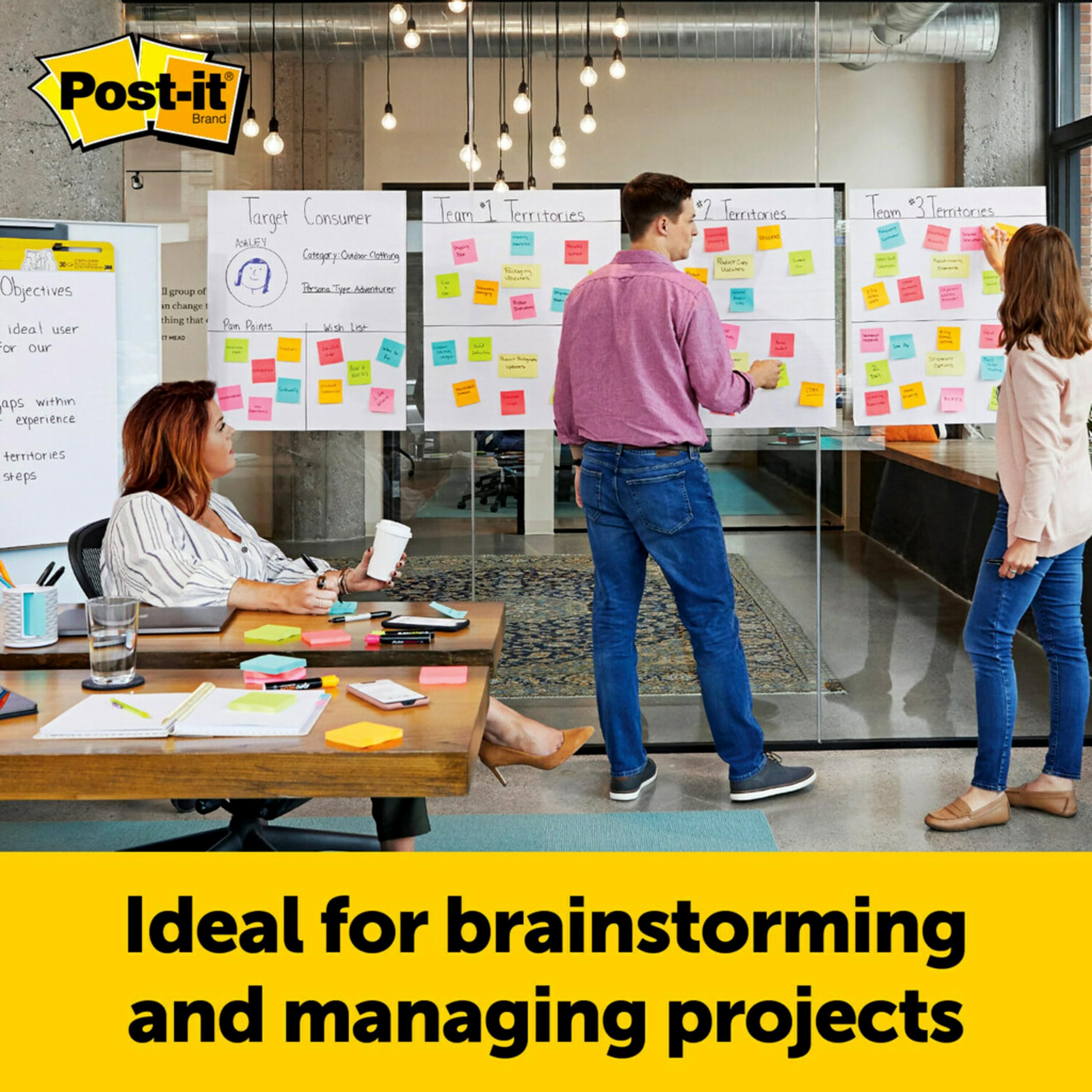 Post-it Super Sticky selbsthaftendes Meeting Chart/Flipchart für Wand-Montage 566, Weiß, 58.4 cm x 50.8 cm, 20 Blatt/Block, 2 Blöcke/Packung, 100% PEFC, SGSCH-PEFC-COC-110078