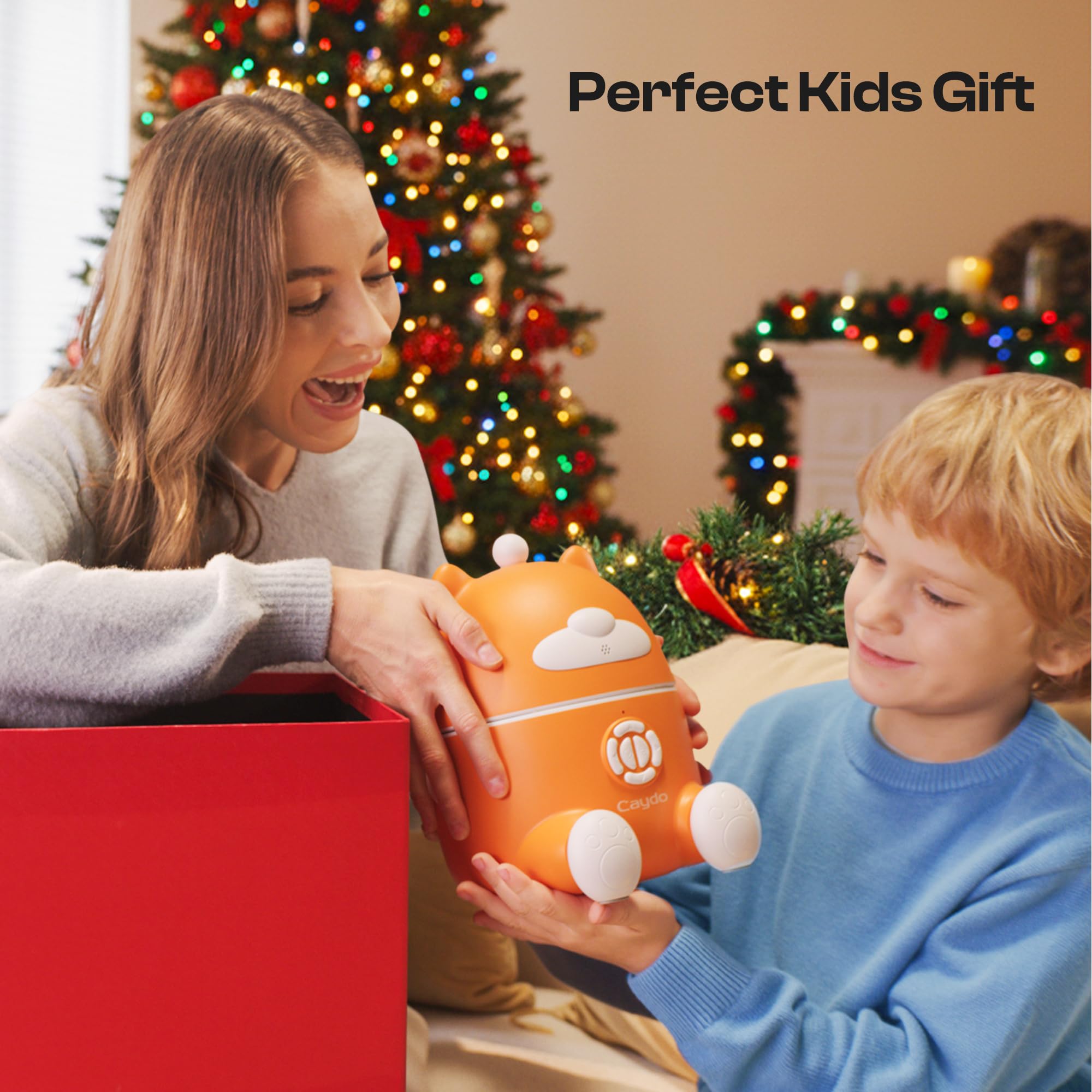 Caydo T3 KI-Zeichenprojektor für Kinder, Zeichenlern-Projektor mit 700+ Aktivitäten, Native 720P HD Bluetooth-Projektor, Kreativ-Lernspielzeug Jungen & Mädchen ab 5+