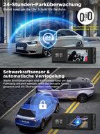 Topabol Dashcam Auto, 4K + 1080P Dashcam Auto Vorne Hinten, WiFi Dash Cam mit 64GB SD Karte, Dual Auto Kamera mit Nachtsicht, 170° Weitwinkel WDR, G-Sensor, Loop-Aufnahme, APP Steuerung, Max 256GB
