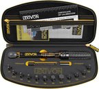 Drehmomentschlüssel Fahrrad & Motorrad, 1/4 Zoll, inklusive 15 teiliges Set Innensechskant Hex und Torx Bits, Messbereich 2-26 Nm mit Verlängerungsstange, torque wrench set Für Rennrad und mehr