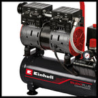 Einhell Kompressor TE-AC 110/6 Silent Plus (550 W., max. 8 bar, 6 l-Tank, 110 l/min Ansaugleistung, Motordrehzahl 1450 min^-1, Manometer, Schnellkupplung, ölfrei)