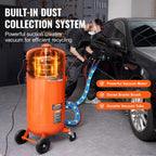 VEVOR 28 Gallonen Vakuum-Sandstrahler, staubfreier Sandstrahler mit eingebautem 1200 W Vakuumsystem zur Staubkontrolle und Strahlmittelrückführung, 60-110 PSI Hochleistungs-Strahlgerät