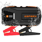 AsperX Starthilfe Powerbank 3000A 12V(Bis Zu 10,0L Benzin oder 8,0L Diesel) Auto Starthilfe mit Starthilfekabel,LED Taschenlampe,IP64 Wasserdicht,Jump Starter für PKW LKW UTV Van Motorrad