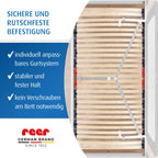 Reer ByMySide, Rausfallschutz fürs Babybett, 150x50 cm Länge, für Betten von 180 - 210 cm, grau