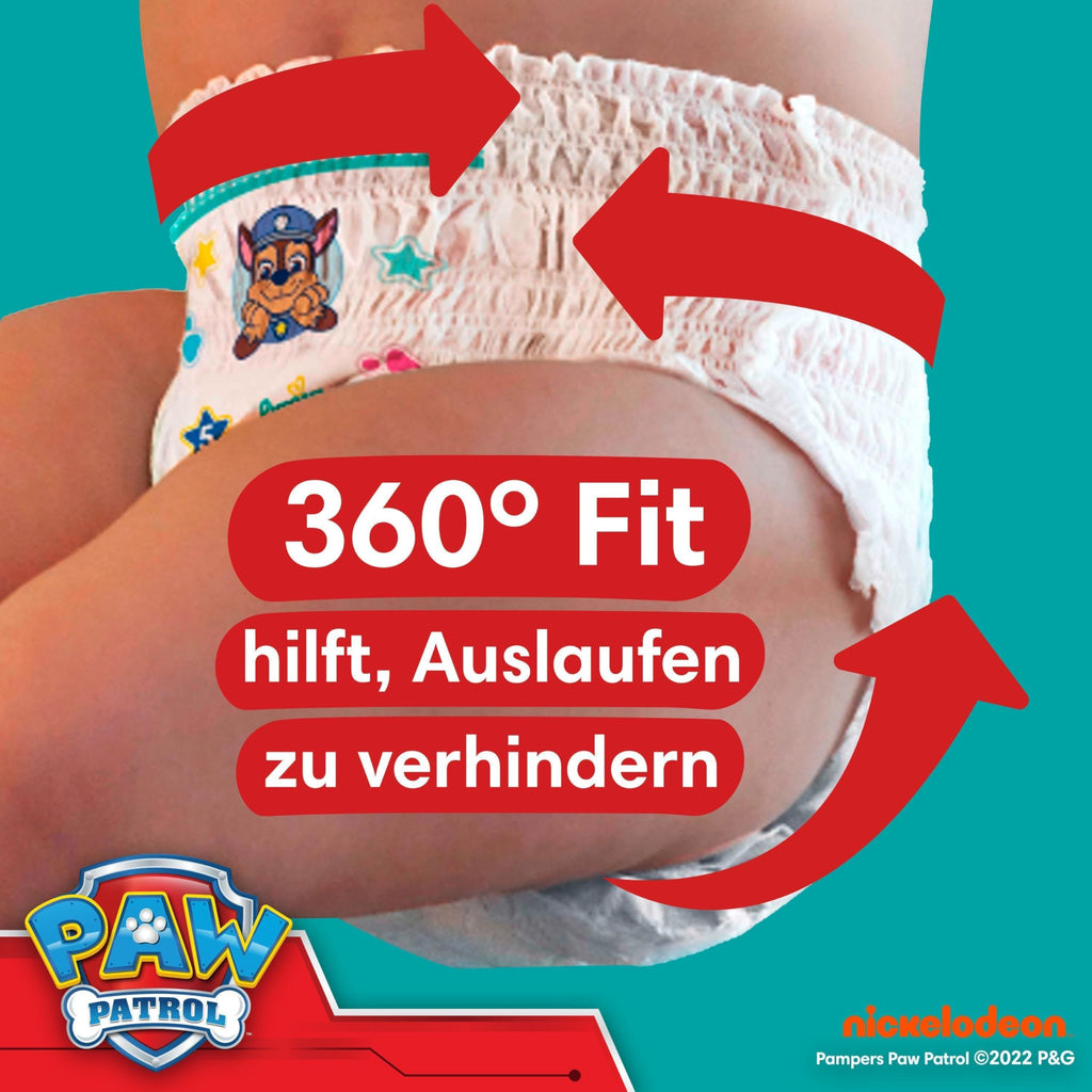 Pampers Baby-Dry Pants Paw Patrol Edition Größe 6, 138 Windeln, 13kg-19kg, 360° Passform hilft, Auslaufen zu verhindern