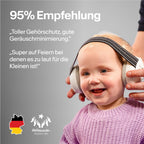 Alpine Muffy Baby Klassik - Gehörschutz für Babys - Verstellbares ANTI-SLIP-Kopfband bis 36 Monate - In Deutschland auf Sicherheit getestet - Lärmschutz Kopfhörer verhindert Gehörschäden, Schwarz
