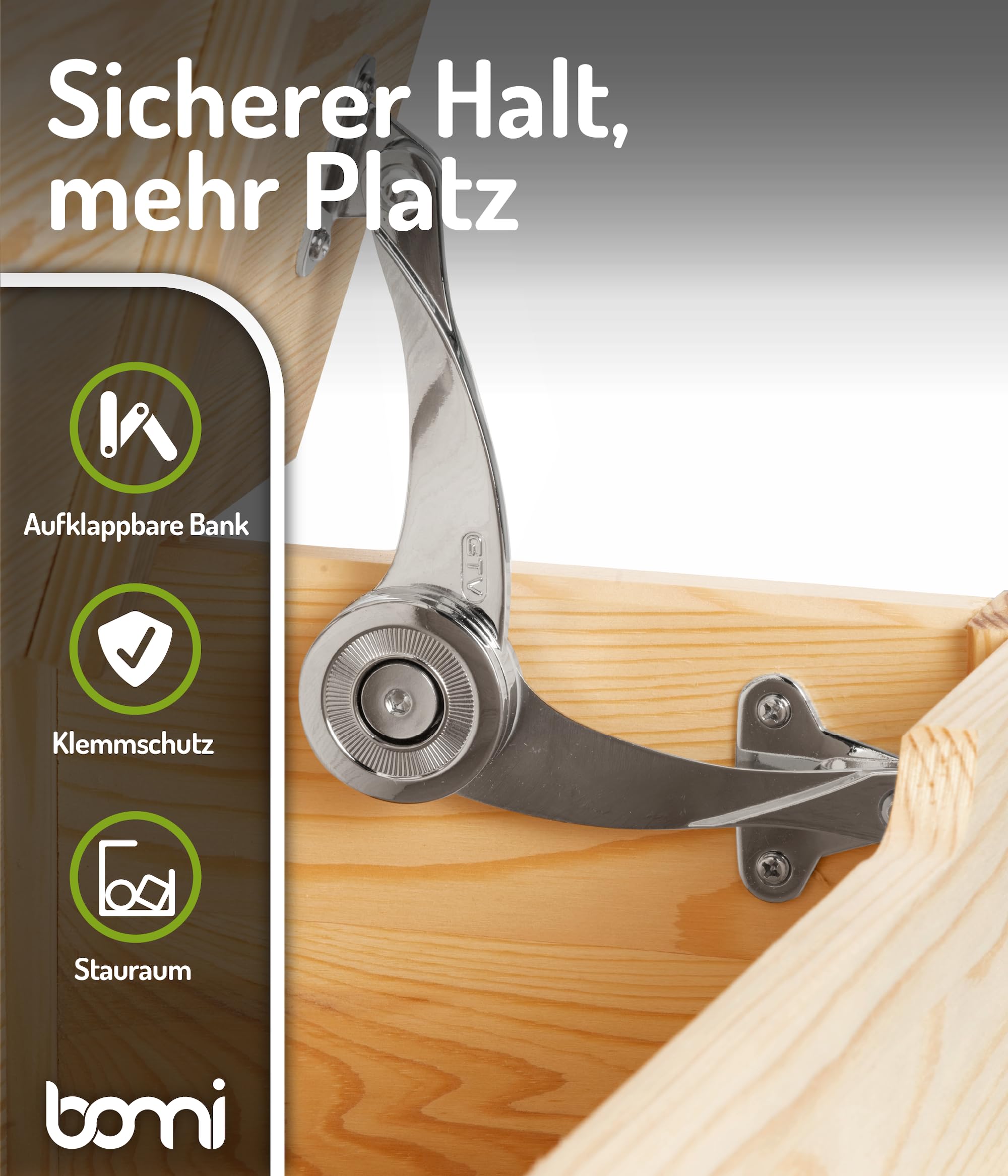 Bomi Kindersitzgruppe Anna mit integrierter Spielzeugkiste | Kinderzimmer-Set inkl. Kindertisch mit 2 Stühlen & Kindertruhenbank | Kindermöbel aus FSC nachhaltigem Kiefern Massiv Holz | Naturbelassen