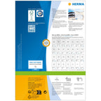 HERMA 4473 Adressetiketten, 100 Blatt, 70 x 41 mm, 21 pro A4 Bogen, 2100 Stück, selbstklebend, bedruckbar, matt, blanko Papier Adressaufkleber Etiketten, weiß