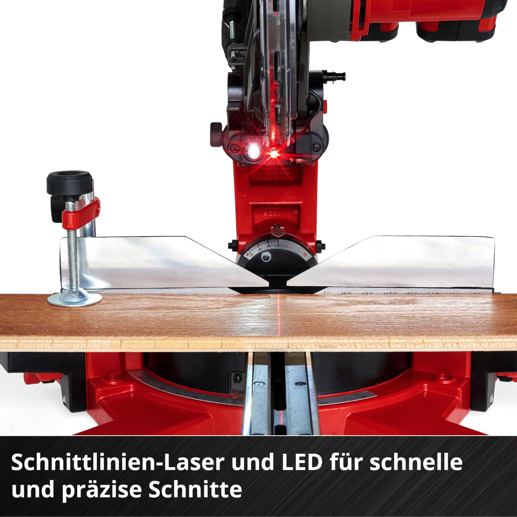 Einhell Akku-Zug-Kapp-Gehrungssäge TE-SM 36/10 L Li-Solo Power X-Change (36 V, max. 85 mm x 340 mm Schnitttiefe/-breite, Ø 254 mm Sägeblatt, neigbarer Sägekopf, ohne Akku)