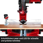 Einhell Akku-Zug-Kapp-Gehrungssäge TE-SM 36/10 L Li-Solo Power X-Change (36 V, max. 85 mm x 340 mm Schnitttiefe/-breite, Ø 254 mm Sägeblatt, neigbarer Sägekopf, ohne Akku)