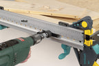 wolfcraft Dübelleiste 4650000 – Präzise Bohrschablone zum Möbelbau von Schränken & Regalen – Für Dübelverbindungen und Lochreihen – 32mm Raster