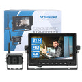 VSG24 7“ Evolution HD Funk Rückfahrsystem für Wohnmobil & LKW, KFZ Set kabellos inkl. Rückfahrkamera + Monitor, einfach zum DIY Nachrüsten 12V-24V, Kamera digital, Auto Rückspiegel Einparkhilfe