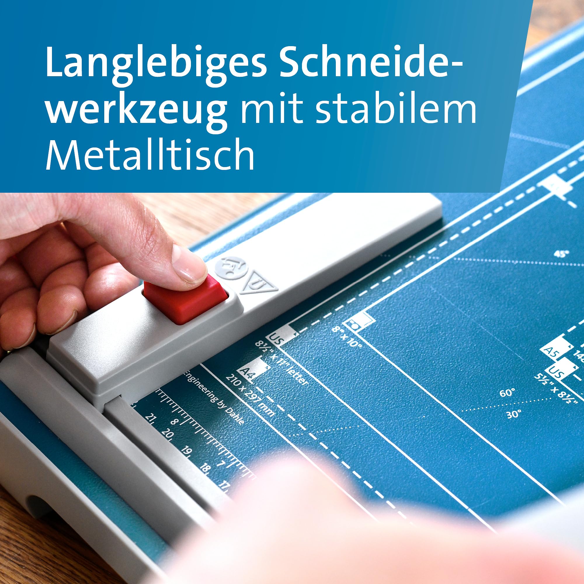 Dahle 533 Schneidemaschine (Bis DIN A4, 15 Blatt Schneidleistung) blau