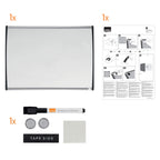 Nobo Kleines Magnetisches Whiteboard mit Gewölbtem Rahmen, Wandmontage, Inkl. Whiteboard-Marker, Magneten & Schaumstoff-Klebepads, Zuhause/Büro, 585 x 430 mm, 1903783