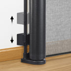 PetHot Treppenschutzgitter & Türschutzgitter Ausziehbar 0-140 cm, türgitter für Babys, Hunde & Katzen – Sicherheitsabsperrgitter für Treppen, Türen, Innen- & Außenbereich Schwarz