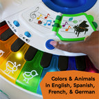 Baby Einstein, Around We Grow 4-in-1 Spieltisch & Lauflernhilfe mit Lichtern & Musik, Lauflernwagen mit Spielstation,15 Aktivität Spielzeug, 360° drehender Sitz, höhenverstellbar, Kinder ab 6 Monaten