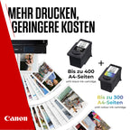 Canon Tinte & Papier Multipack - PG-560XL/CL-561XL Original Drucker Tintenpatronen 2er Pack (1 x Schwarz XL, 1 x Farbe XL druckerpatronen) & 4x6 Fotopapier (50 x Blatt)