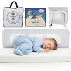 zoula kidz® faltbares Bettgitter als Rausfallschutz Bett Reise - Klappbar & Höhenverstellbar - Bettschutzgitter für Boxspringbett, Elternbett, Kinderbett - Mit Tasche & Gurt - ultrakompaktes Packmaß