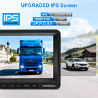URVOLAX Rückfahrkamera Kabellos: 7 Zoll Monitor IP69K wasserdichte Auto Rückfahrkamera Funk - 1080P HD Videoaufzeichnung Nachtsicht Weitwinkel - für Wohnmobil Wohnwagen Anhänger LKW (UR61X)