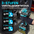 Akku-Schlagschrauber für Makita 18V, 1000 N.m(740 Ft-lbs),1/2 Zoll Bürstenloser Elektro-Schlagschrauber mit 3300 U/min, 2x 4.0Ah Akku & Ladegerät, 6 Steckschlüsselsatz für Autoreifen, Gerüstbau,DIY
