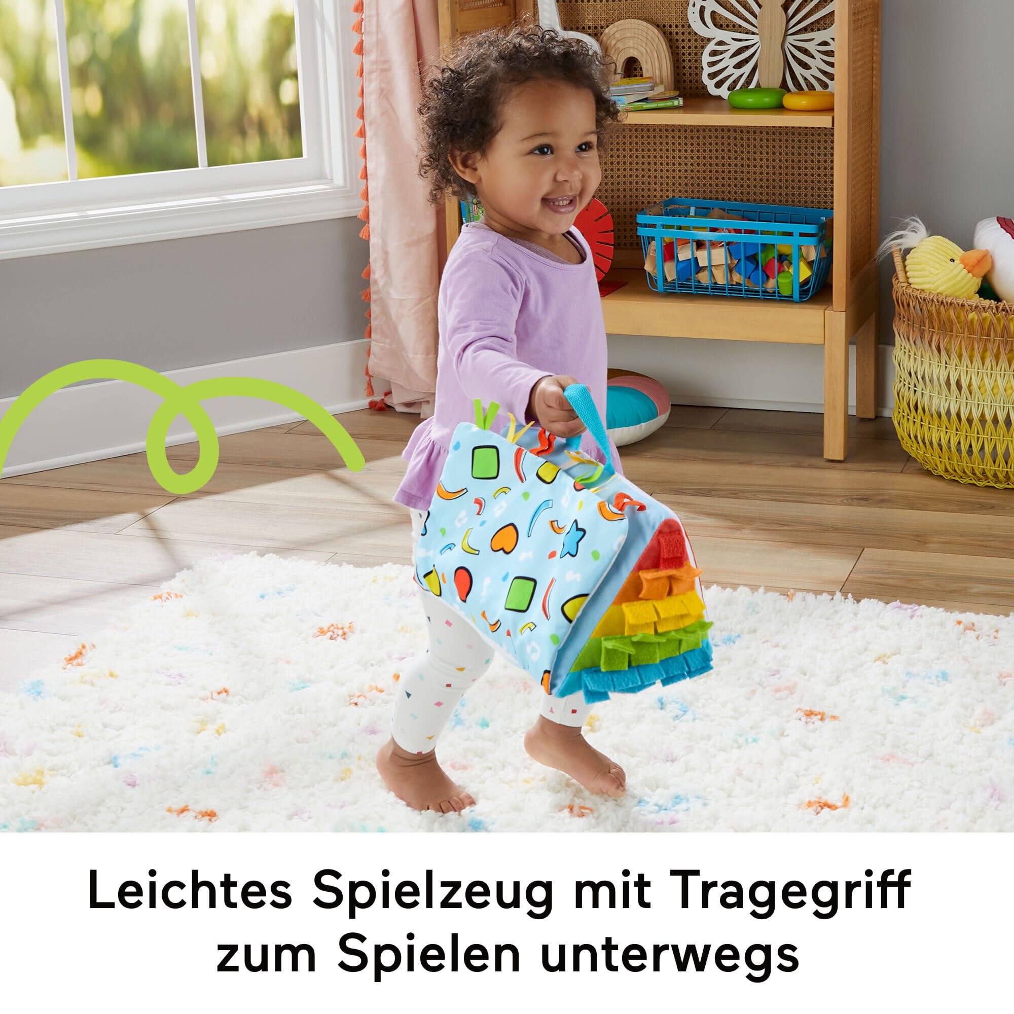 FISHER-PRICE Kick & Play Soft Piano - Weiches und tragbares Pianospielzeug, mitwachsendes Design, bunte Tasten, für Babys ab der Geburt, HND54