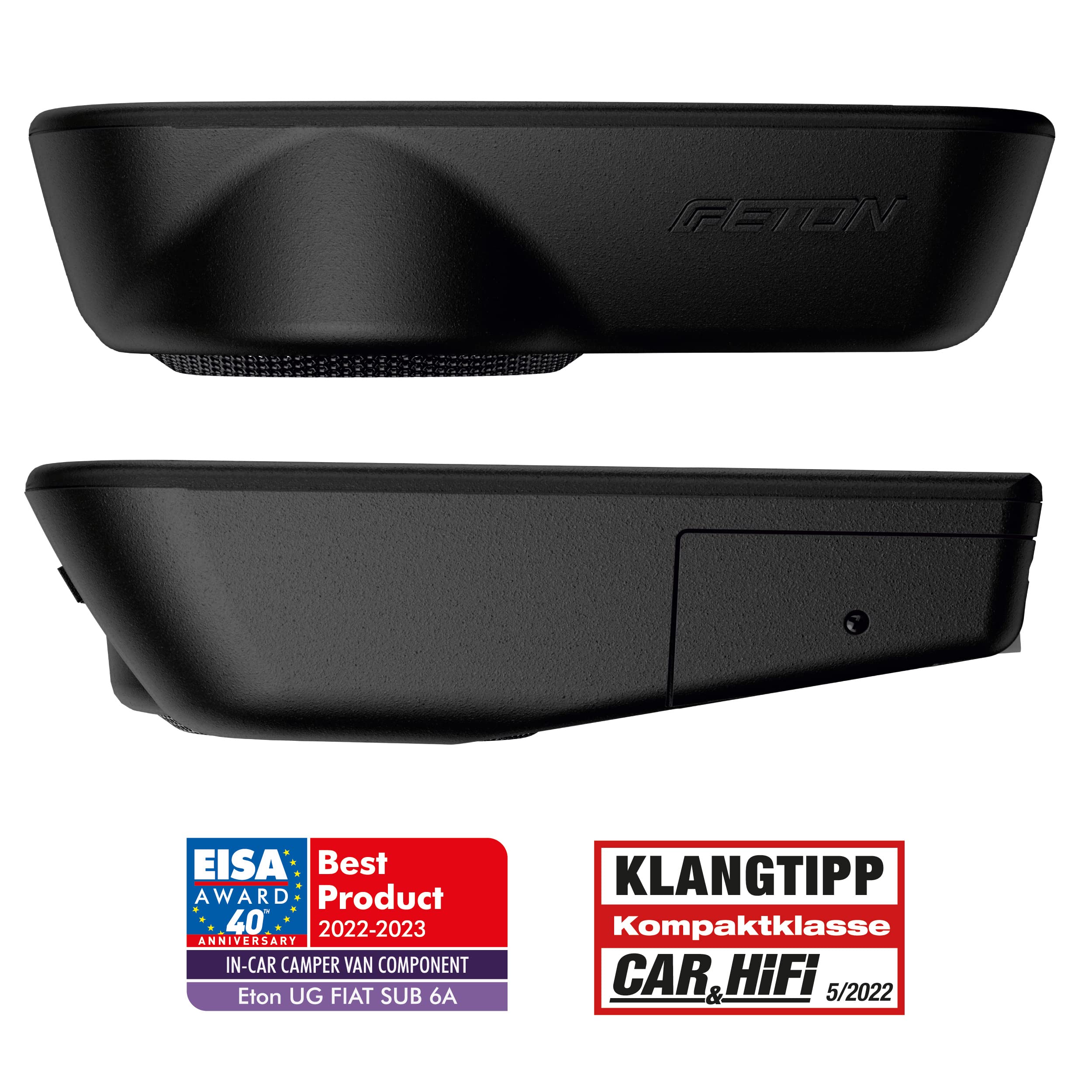 ETON UG FIAT SUB 6A – Aktivsubwoofer kompatibel mit FIAT Ducato III (auch Serie 8), aktive Bassbox bestückt mit 15 cm / 6“ Woofer und 160 Watt Verstärker, Plug & Play Einbau