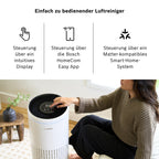 Bosch Air 6000i App-gesteuerter Luftreiniger - Für Räume bis zu 125 m² - Entfernt Schadstoffe - Mit 4-in-1 Luftfilter, Smart Sensor, Automatikmods, Ruhemodus (< 25 dB(A)) - CADR: 600 m³/h