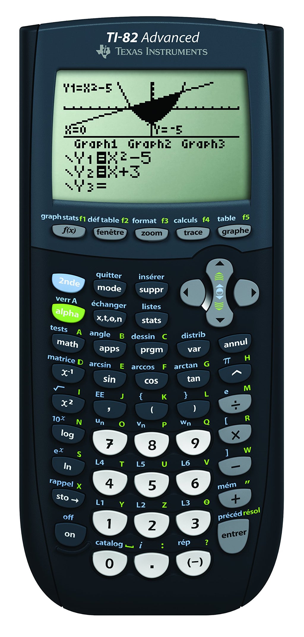Texas Instruments TI-82 ADVANCED Grafikrechner (8-zeilig), nur mit französischer Anleitung und Sprache