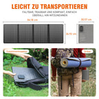 Powkey Powerstation mit Solarpanel 99Wh/27000mAh Tragbare Powerstation mit 40W Faltbare Solarpanel 100W Solargenarator mit 230V AC Ausgang/18W USB-A/USB-C für Wohnmobil Camping，schwarz-orange