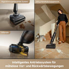 Mova M50 Ultra Nass- und Trockensauger, 22.000Pa, Roboterarm 0 Spalt, klappbarem und Ausziehbarem Griff,Antriebssystem für müheloses Gleiten,100°C Bürstenwäsche, 5min 90°C Trocknung