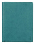 Rhodia 168103C - Konferenzmappe Rhodiarama 19,5x25,5 cm, mit Etui, dehnbare Haupttasche, 2 flache Reißverschlusstaschen, Kartenfächer, Stiftehalter, Cover aus Kunstleder Pfaugrün,, 1 Stück