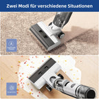 JONR ED12 Nass Trockensauger Akku, Selbstreinigung, Saug Wisch Staubsauger, Saugwischer Kabellos, Kantenreinigungsbürste 6mm, 850mL Wassertank, Anti-Verwirrungs-Haar für Harte Boden, Tierhaare