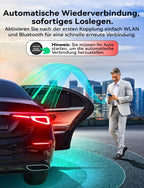 Wireless Carplay & Android Auto Adapter, Mavlou Metalldesign Mini & Stabiler 2-in-1-Dongle, Convert Wired CarPlay/Android Auto zu Wireless, für iOS 10+/Android 11+ & Autos ab 2016 (Schwarz)