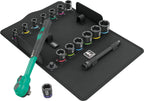 Wera 05005530001 8100 SB 12 Zyklop Comfort Knarrensatz, Umschalthebel, 3/8"-Antrieb, metrisch, 16-teilig