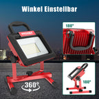 HYCHIKA LED Baustrahler 100W, LED Strahler 12000 LM 6500K, 2 Modes Adjustable Brightness, 360° Degree Rotation Wasserdichtes IP65 Arbeitsleuchter Drehbar, 2 m Kabel mit Stecker für Werkstatt Baustelle