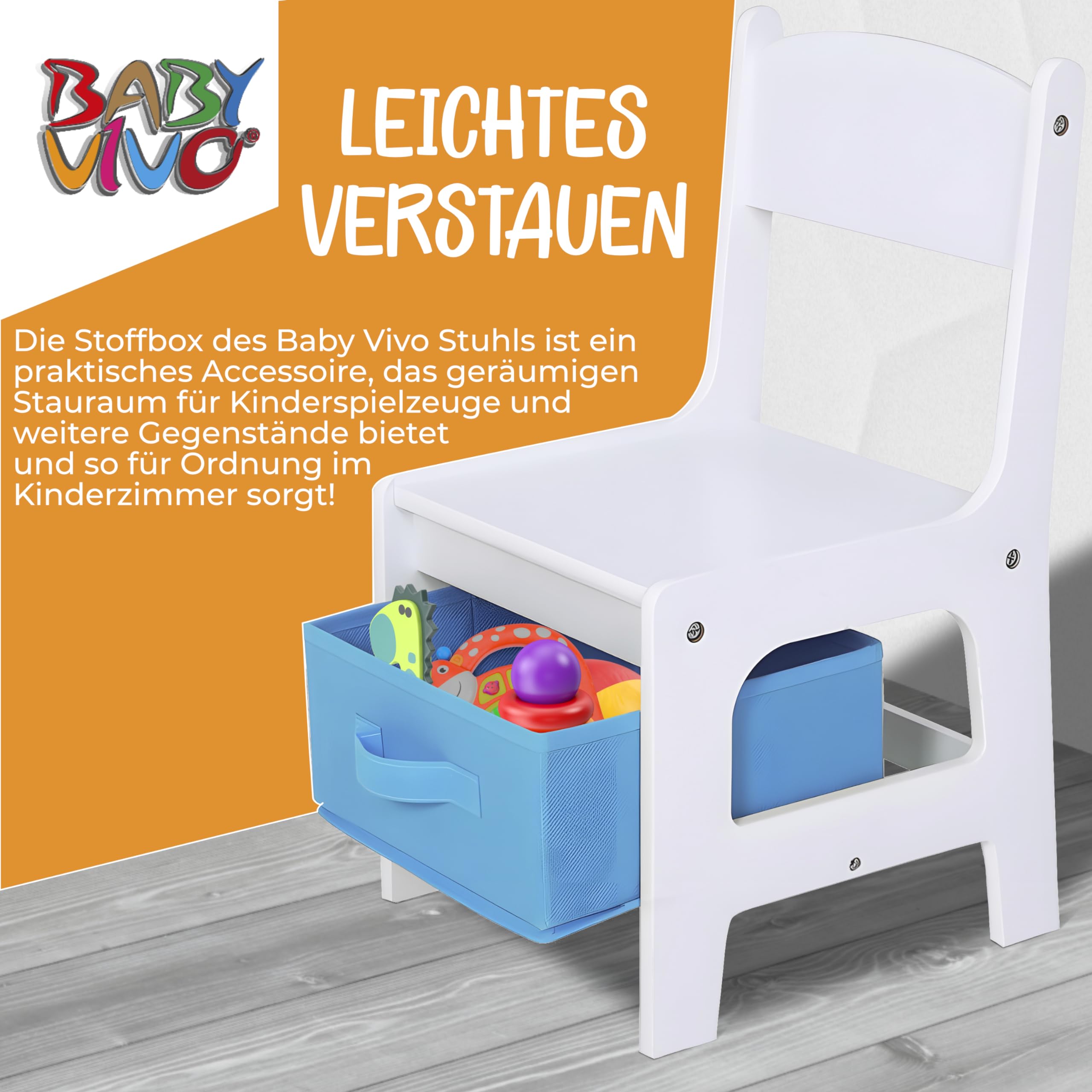 Baby Vivo Kindersitzgruppe Kindertischgruppe Kindermöbel Kinderzimmer Set mit multifunktionalem Tisch und 2 Stühlen aus Holz - Moritz