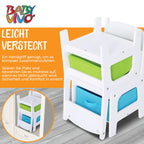 Baby Vivo Kindersitzgruppe Kindertischgruppe Kindermöbel Kinderzimmer Set mit multifunktionalem Tisch und 2 Stühlen aus Holz - Moritz