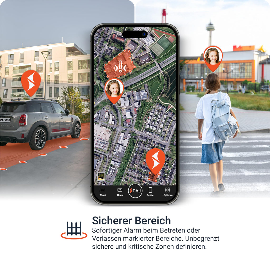 PAJ GPS Allround Finder Version 2023 - GPS Tracker etwa 20 Tage Akkulaufzeit (bis zu 60 Tage im Standby Modus) Live-Ortung Peilsender für Auto, Personen