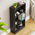 Vida Designs Cambridge Bücherregal mit 3 Ebenen, mittelhoch, schwarz, Holz-Regaleinheit für Büro, Wohnzimmermöbel, 24 x 60 x 108 cm