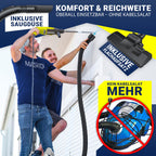 MASKO® Industriestaubsauger Staubsauger Nass Trocken Sauger Edelstahl 2300W + Steckdose, Blasfunktion, Saugschlauch & Nass-Saugen, Push&Clean, Industriesauger mit & ohne Beutel, Inkl Filter beutellos