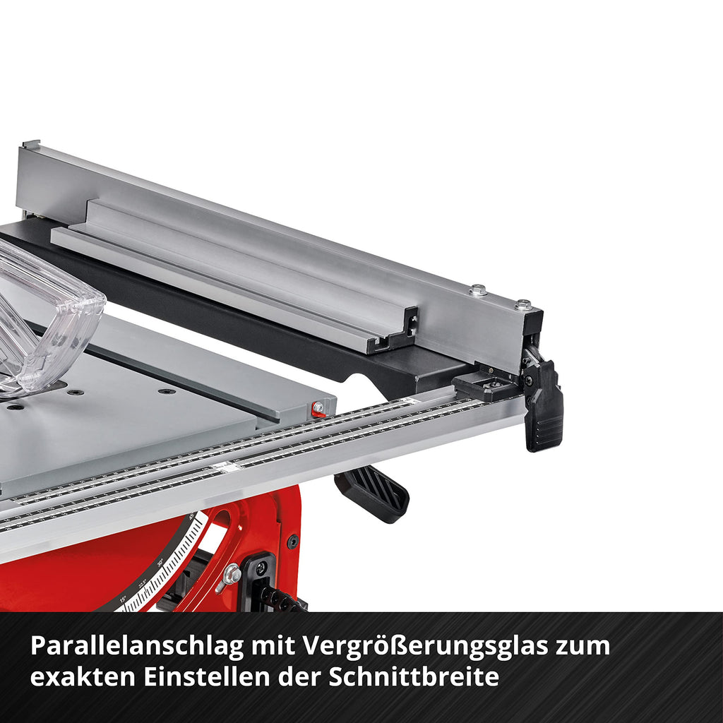 Einhell Akku-Tischkreissäge TE-TS 36/210 Li-Solo Power X-Change (36 V, 70 mm Schnitthöhe, Ø 210 mm Sägeblatt, Tischverbreiterung, Winkelanschlag, Parallelanschlag, ohne Akku)