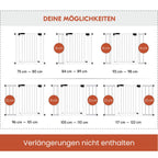 hauck Clear Step 2, Weiß - Kinderschutzgitter Hundegitter, Verstellbare Breite 75-80 cm, 77 cm Hoch, Flacher Einstieg, Einhand Öffnung, ohne Bohren, für Innen
