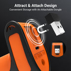 Tera Pro 3 in 1 Extreme Leistung Barcodescanner Kabellos 1D 2D QR Bluetooth Kabellos 2,4G & Kabelgebunden USB-C Industriell 1D Barcode Scanner 2500mAh Exzellente Fallfestigkeit mit Ständer 8100 Orange