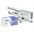 Rapesco 1305 Hochleistungs-Heftzange HD-73 und 2000 Heftklammern des Typs 73/10 mm, 70 Blatt Kapazität, Chrom