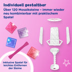 Vtech Mosaic Magic Lights Lampe – Personalisierbare Kinderlampe mit wiederverwendbaren Mosaiksteinen – Inkl. Nachtlicht-Funktion, Lichtmustermodus und Musik – Für Kinder von 5-9 Jahren