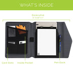 Rocketbook Kapselhülle für Orbit Executive, 100% recycelbar, mit Stifthalter, Magnetverschluss und Innenaufbewahrung, Grau