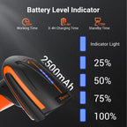 Tera Pro 3 in 1 Extreme Leistung Barcodescanner Kabellos 1D 2D QR Bluetooth Kabellos 2,4G & Kabelgebunden USB-C Industriell 1D Barcode Scanner 2500mAh Exzellente Fallfestigkeit mit Ständer 8100 Orange