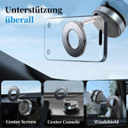 PlusAcc Vakuum Handyhalterung Auto Saugnapf - 360°Drehbar Zusammenklappbar Tragbar Magnetisch Handy Halter für iPhone 17/16/15/14/13/12 an Windschutzscheibe/Armaturenbrett/Spiegel befestigt